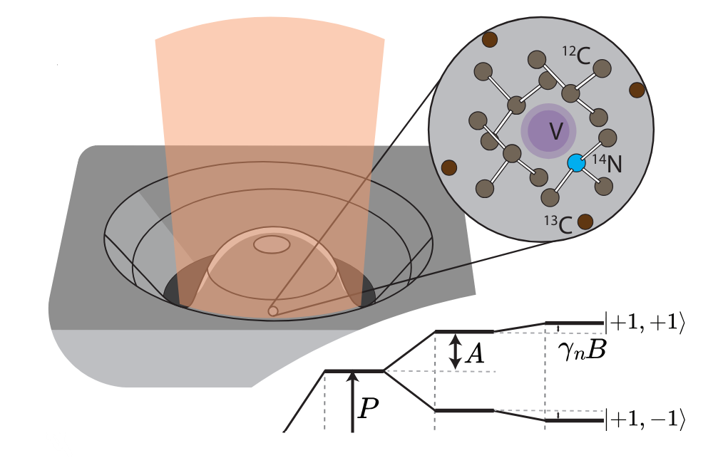 Quadrupolar resonance spectroscopy of individual nuclei using a room-temperature quantum sensor